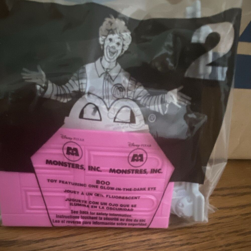 McDonald's Monsters, Inc. #2- Boo Glow-in-the-Dark Eye Toy (2001) Vintage Sealed